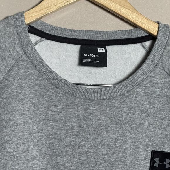 Under Armour Men’s Rival Coldgear Sweatshirt, XL, NEW W/TAGS, Crewneck, Grey - Picture 3 of 6